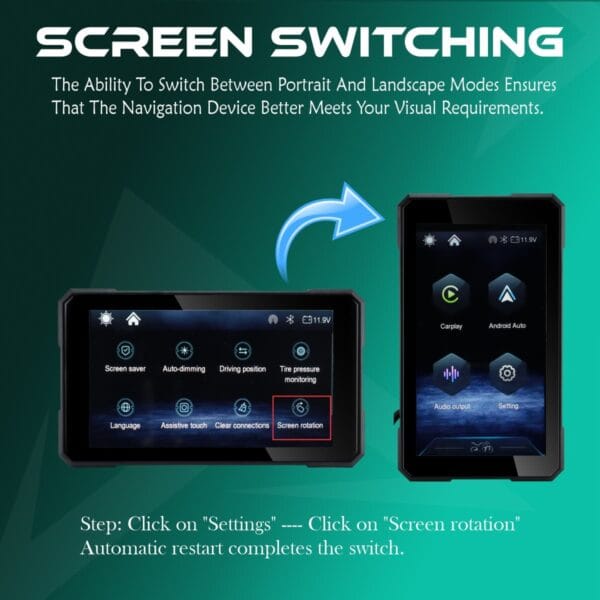 Destination Moto Simtac M3 Navigation Screen (Quick Detachable)