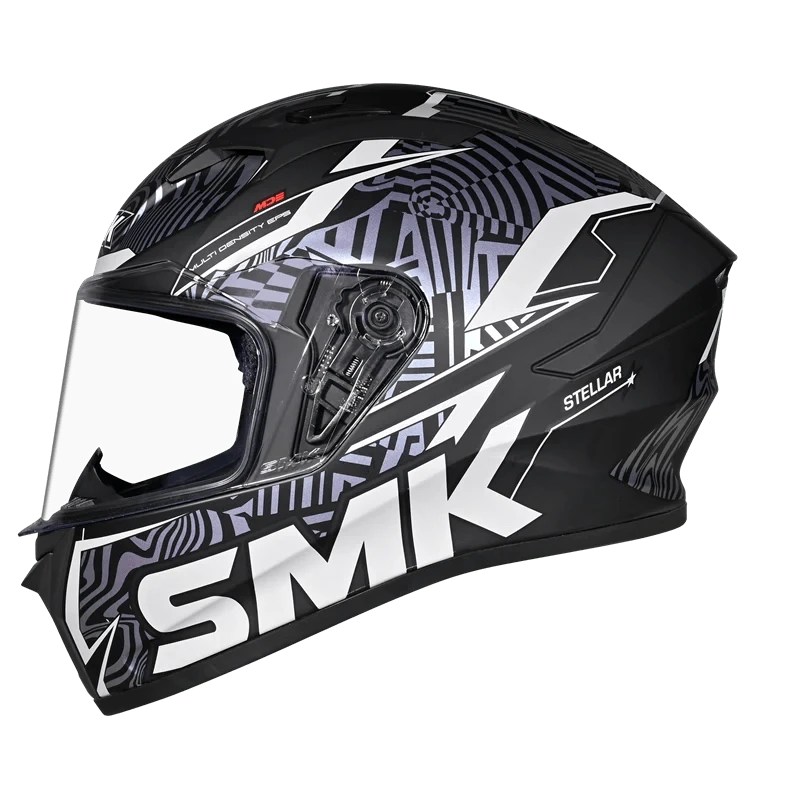 Destination Moto SMK STELLAR FURY GLOSS BLACK GREY GL266C HELMET