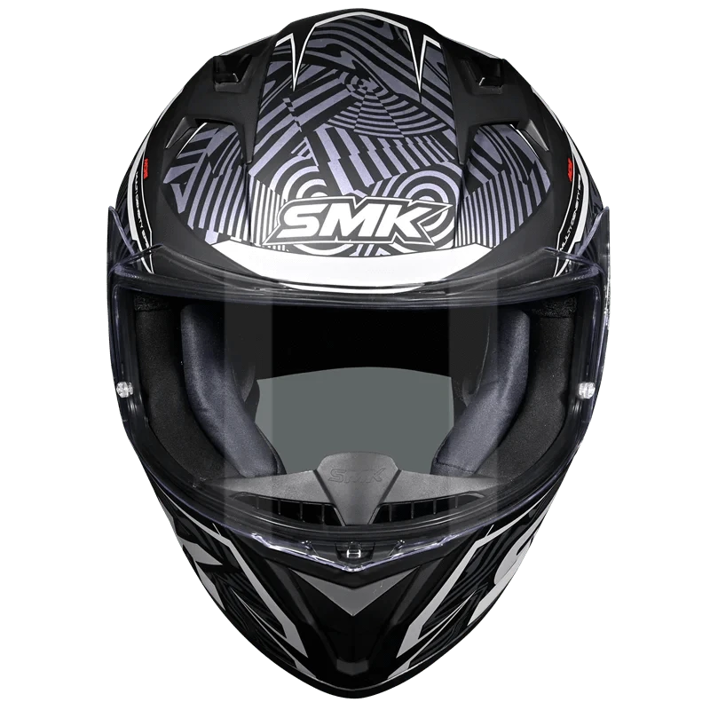 Destination Moto SMK STELLAR FURY GLOSS BLACK GREY GL266C HELMET
