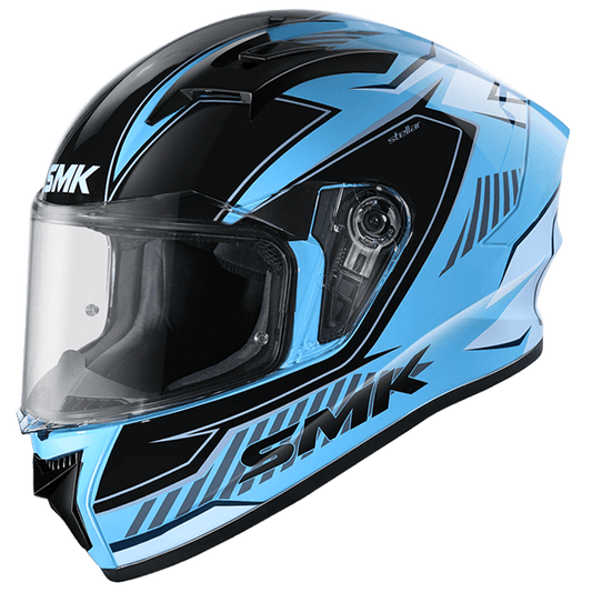 Destination Moto SMK Stellar Sports Adox Gloss Blue White Black GL512 Helmet