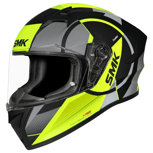 Destination Moto SMK Stellar Sports Faro Gloss Black Neon Yellow Helmet GL264