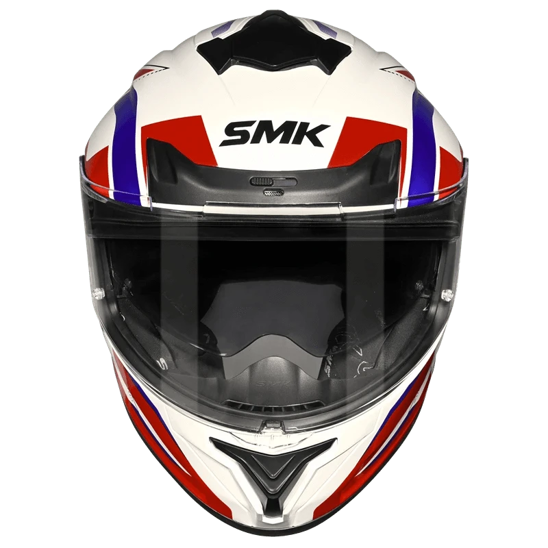 Destination Moto SMK TYPHOON AZONIX GLOSS WHITE BLUE RED HELMET GL135