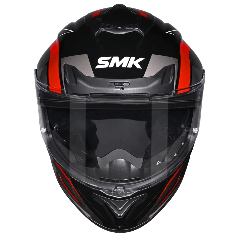 Destination Moto SMK TYPHOON AZONIX MATT BLACK RED HELMET MA263