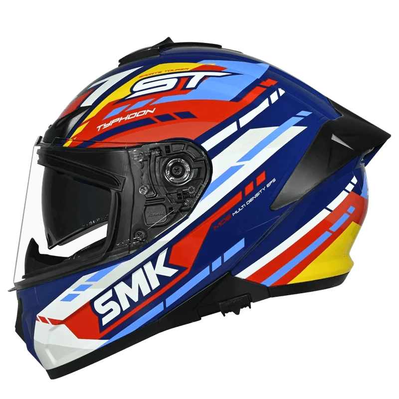 Destination Moto SMK Typhoon Sports Tourer Helmet Gloss Blue Red Yellow GL534