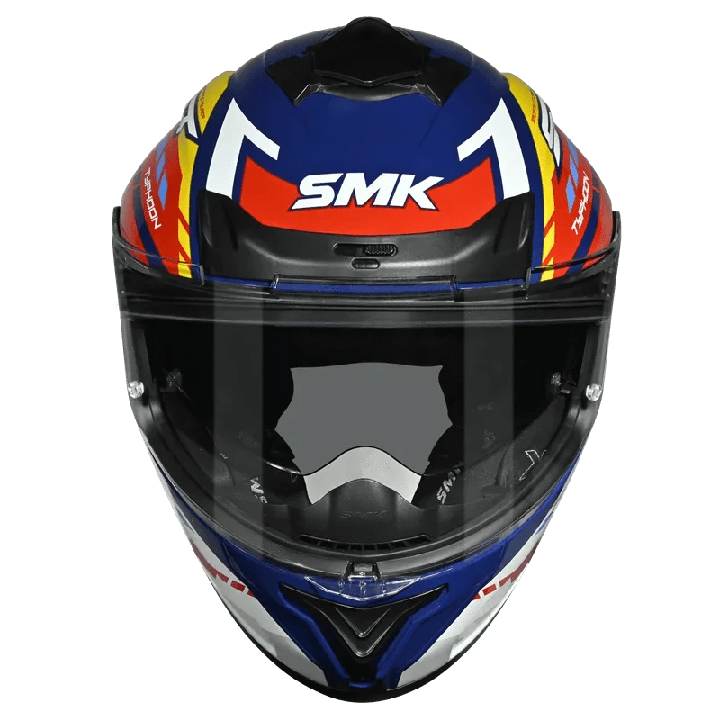 Destination Moto SMK Typhoon Sports Tourer Helmet Gloss Blue Red Yellow GL534