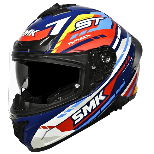 Destination Moto SMK Typhoon Sports Tourer Helmet Gloss Blue Red Yellow GL534