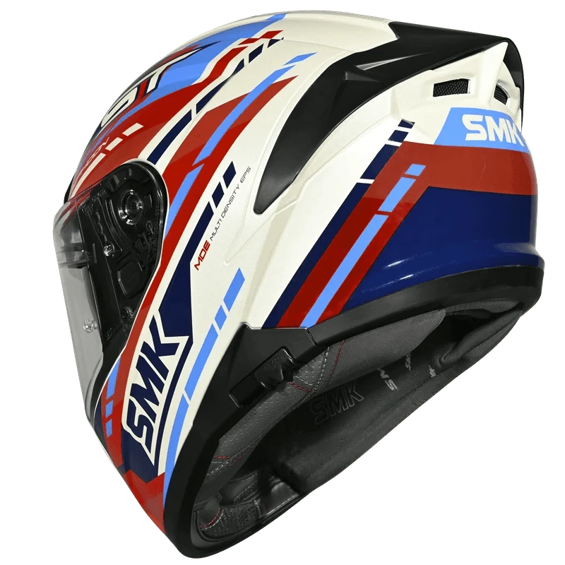 Destination Moto SMK Typhoon Sports Tourer Helmet Gloss White Red Blue GL135