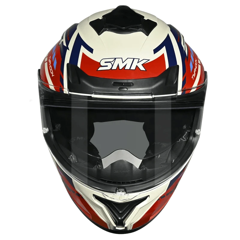 Destination Moto SMK Typhoon Sports Tourer Helmet Gloss White Red Blue GL135