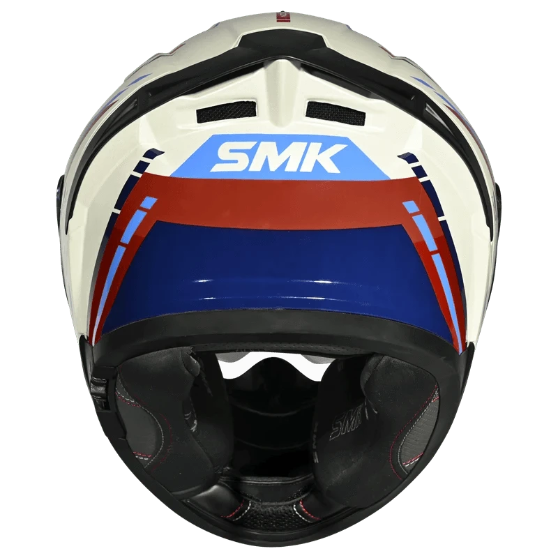 Destination Moto SMK Typhoon Sports Tourer Helmet Gloss White Red Blue GL135