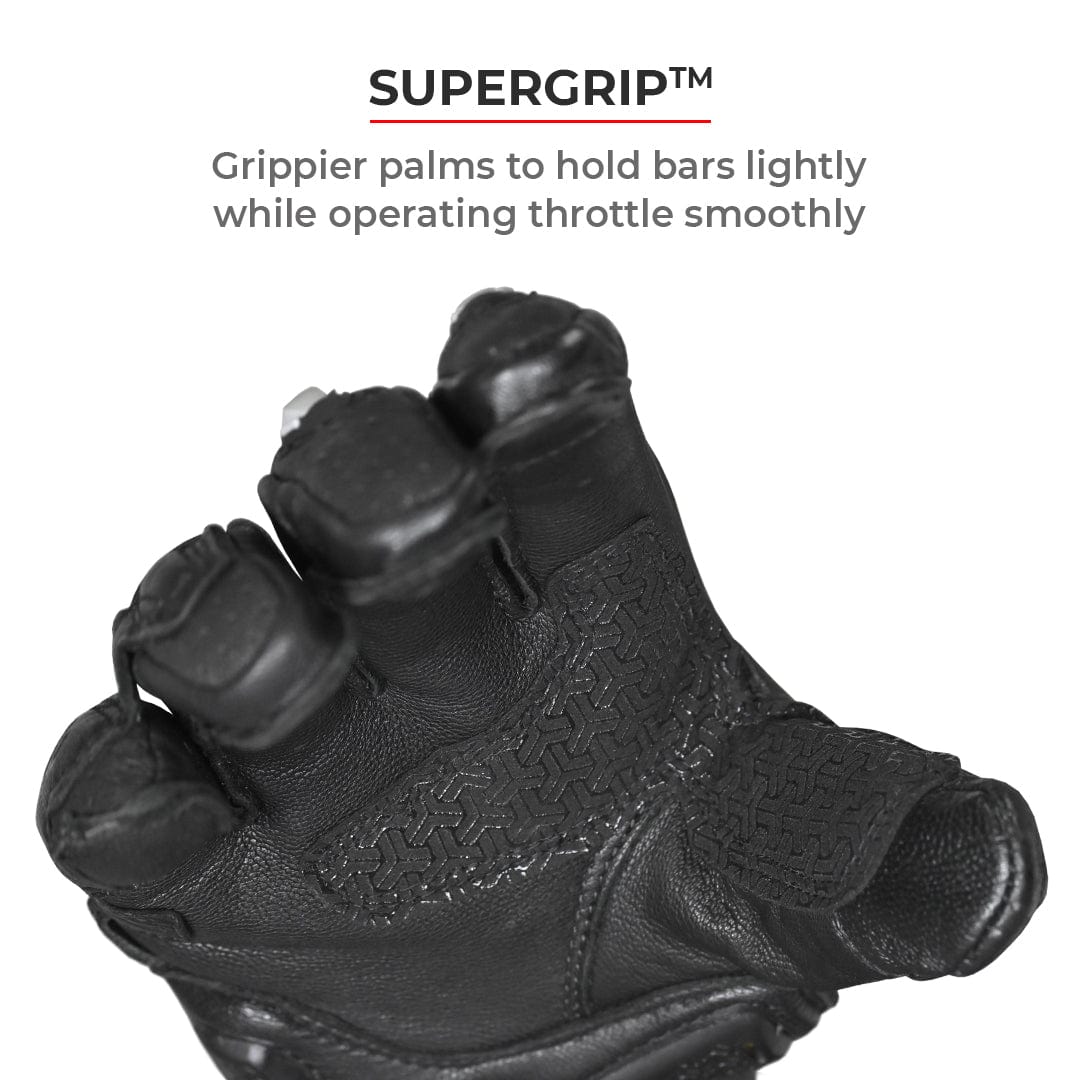 Destination Moto VIATERRA GRID – FULL GAUNTLET MOTORCYCLE RIDING GLOVES (BLACK)