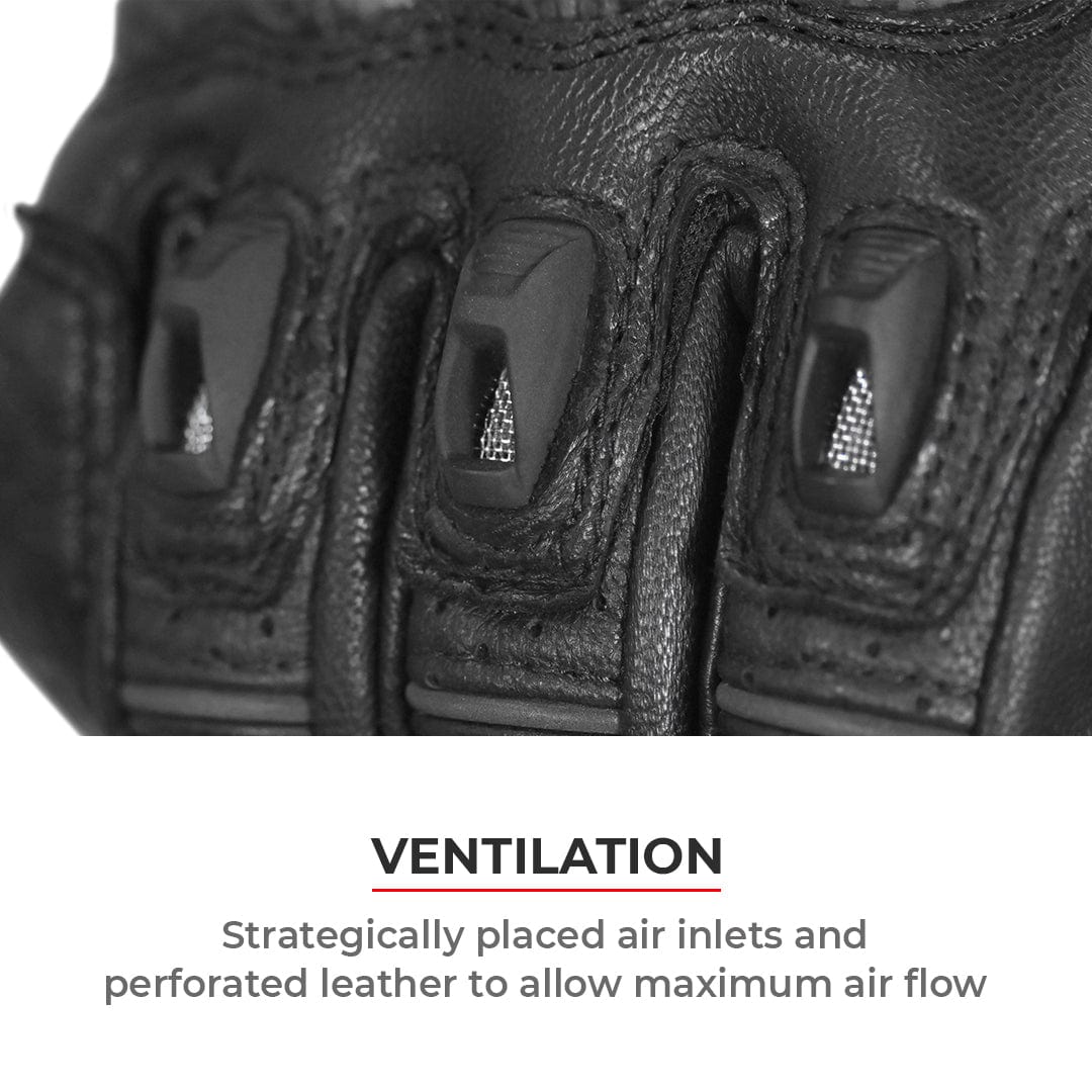 Destination Moto VIATERRA GRID – FULL GAUNTLET MOTORCYCLE RIDING GLOVES (BLACK)