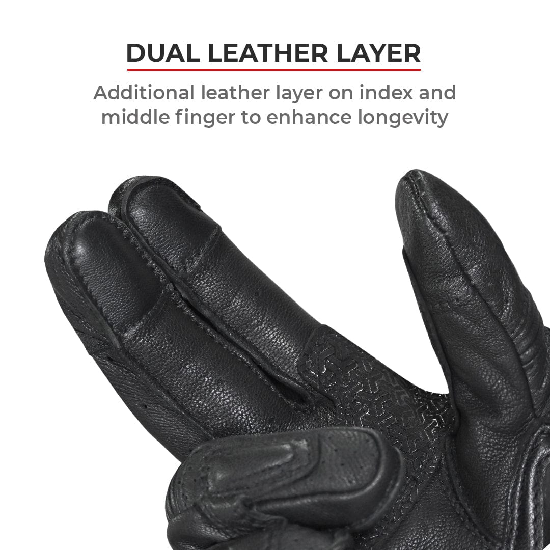 Destination Moto VIATERRA GRID – FULL GAUNTLET MOTORCYCLE RIDING GLOVES (BLACK)
