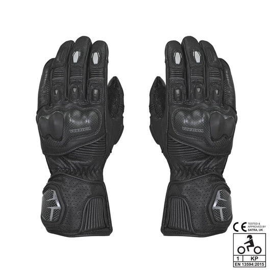 Destination Moto VIATERRA GRID – FULL GAUNTLET MOTORCYCLE RIDING GLOVES (BLACK)