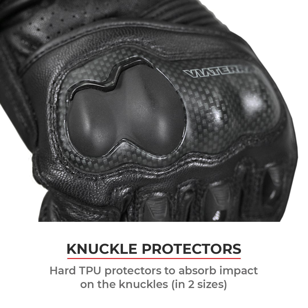 Destination Moto VIATERRA GRID – FULL GAUNTLET MOTORCYCLE RIDING GLOVES (BLACK)