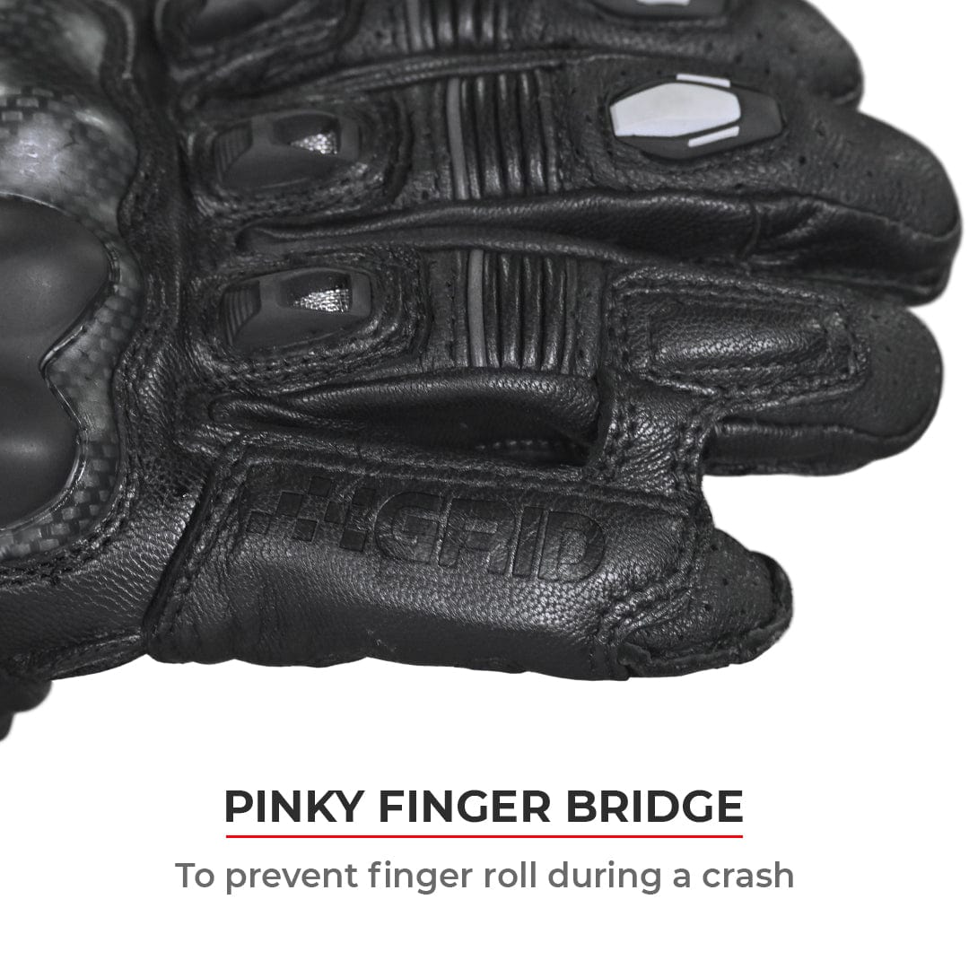 Destination Moto VIATERRA GRID – FULL GAUNTLET MOTORCYCLE RIDING GLOVES (BLACK)