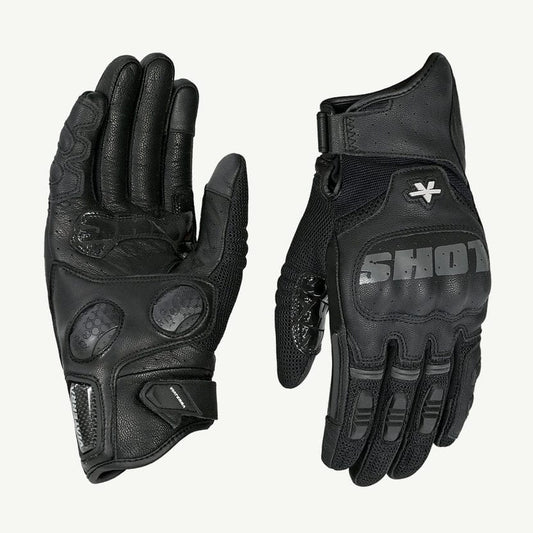 Destination Moto VIATERRA HOLESHOT PRO Semi-Gauntlet Motorcycle Riding Gloves (BLACK)