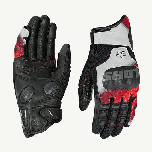 Destination Moto VIATERRA HOLESHOT PRO Semi-Gauntlet Motorcycle Riding Gloves (RED)
