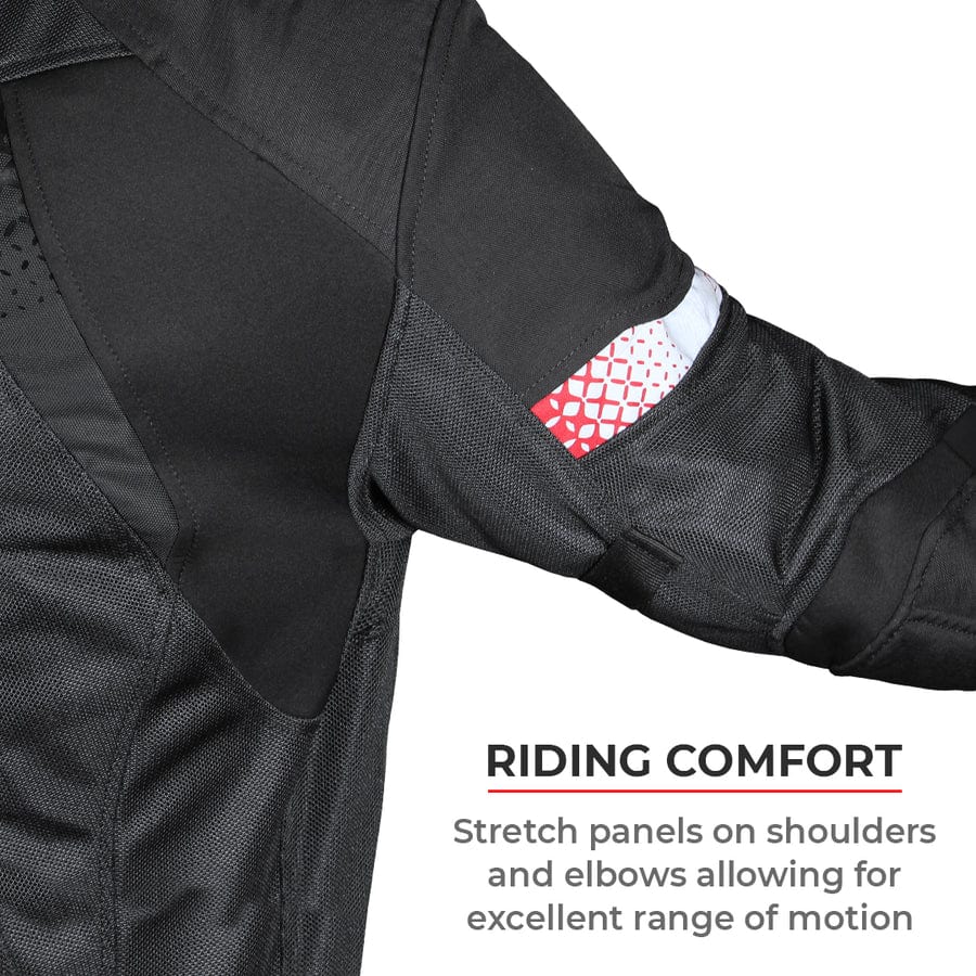 Destination Moto VIATERRA SPENCER – STREET MESH MOTORCYCLE RIDING JACKET BLACK NEON YELLOW