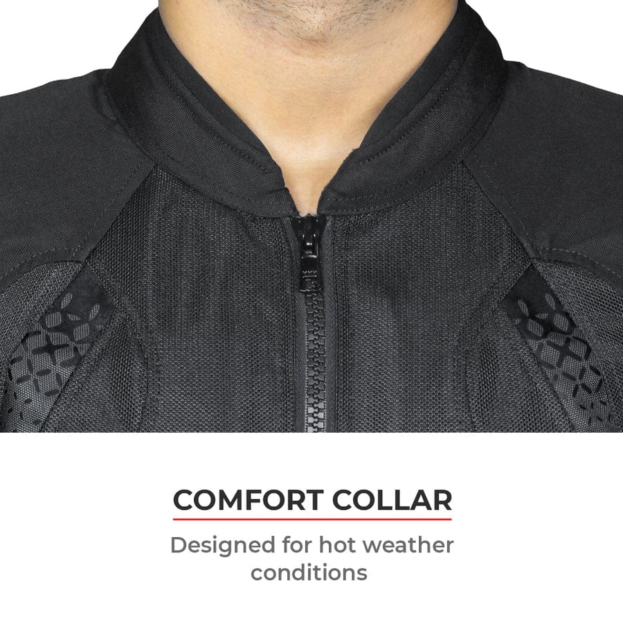 Destination Moto VIATERRA SPENCER – STREET MESH MOTORCYCLE RIDING JACKET BLACK NEON YELLOW