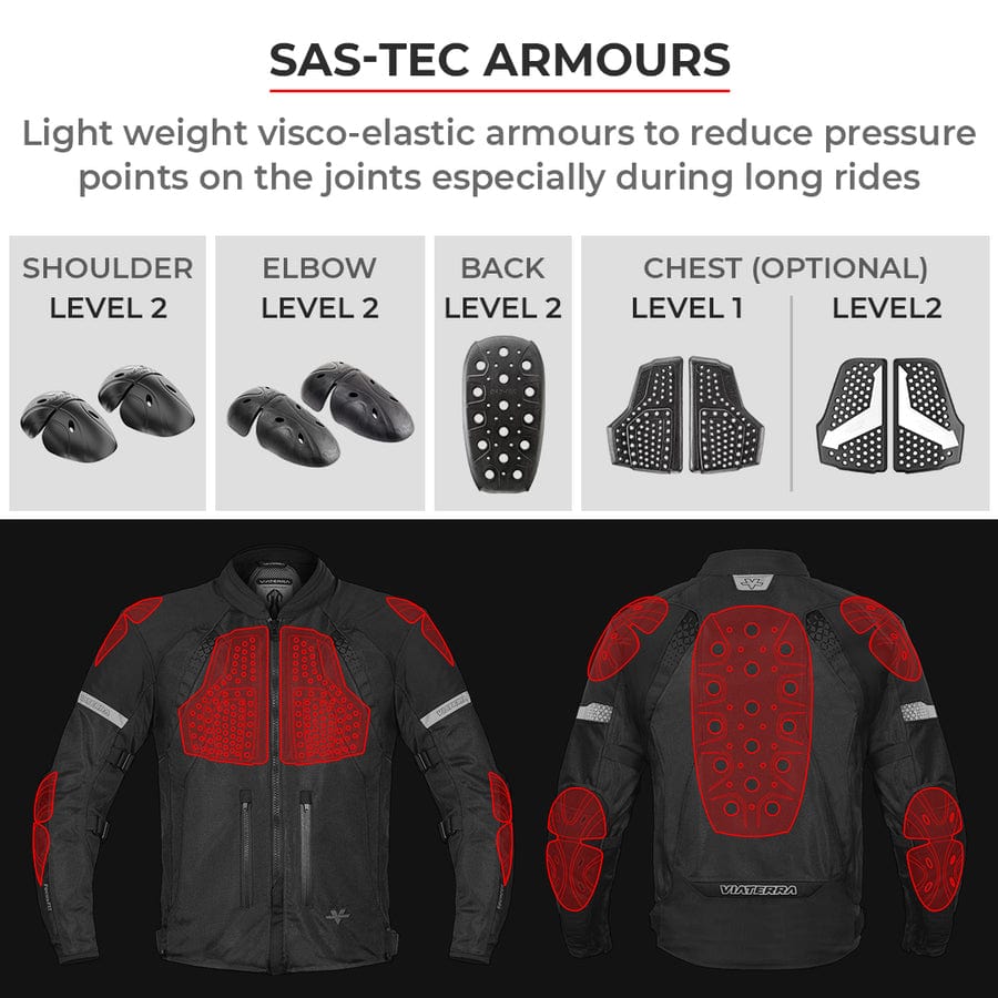 Destination Moto VIATERRA SPENCER – STREET MESH MOTORCYCLE RIDING JACKET BLACK NEON YELLOW