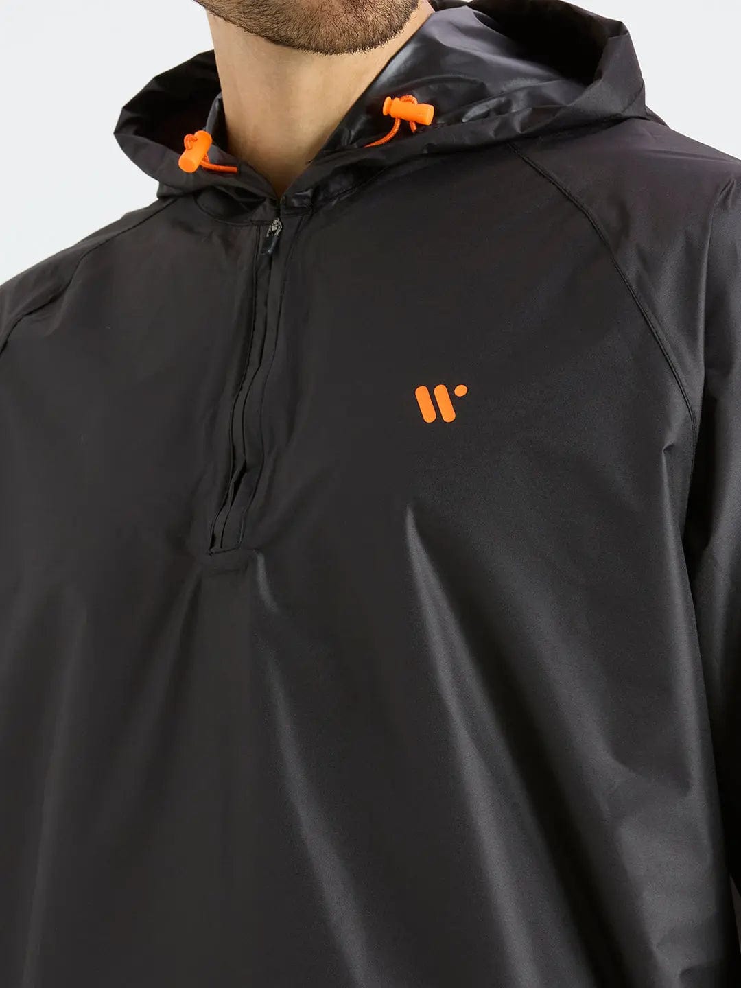 Destination Moto Zeel Men’s Lightweight Rain Jacket – Water Resistant, Travel Friendly (BLACK)