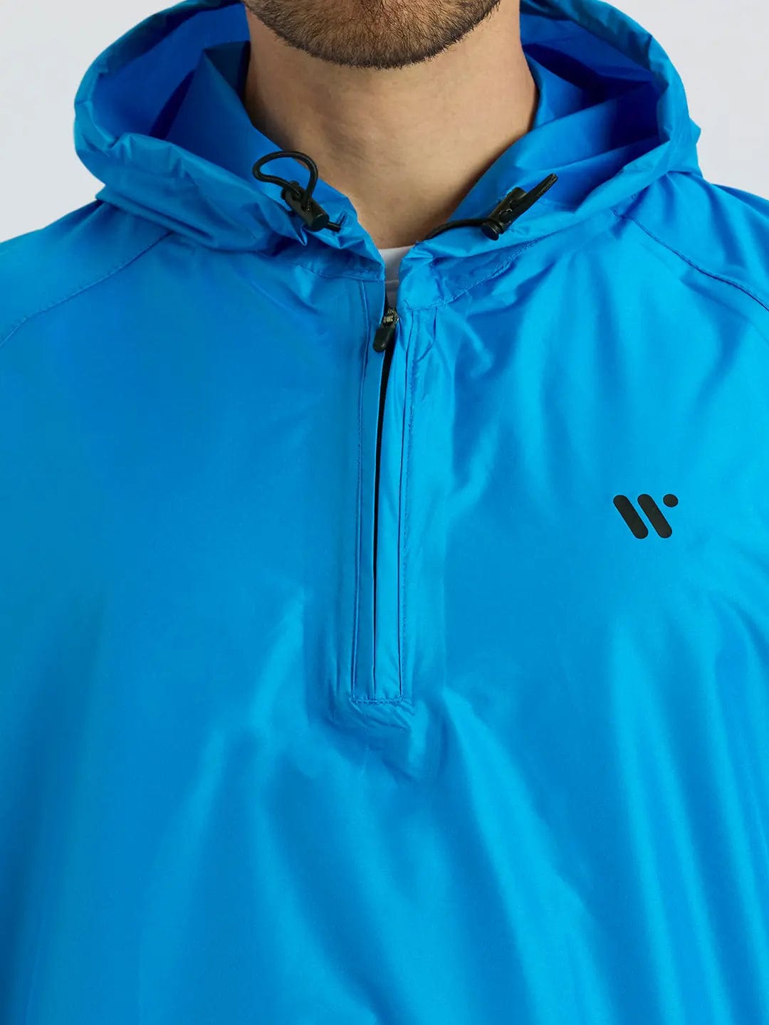Destination Moto Zeel Men’s Lightweight Rain Jacket – Water Resistant, Travel Friendly (BLUE)