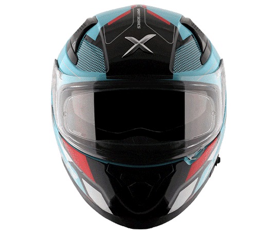 Axor Helmets Axor Apex Hex Gloss Black Blue Red Helmet