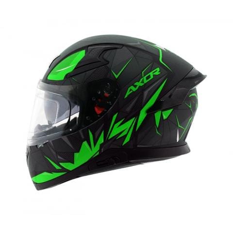 Destination Moto AXOR Apex Hunter Gloss Black Neon Green Helmet