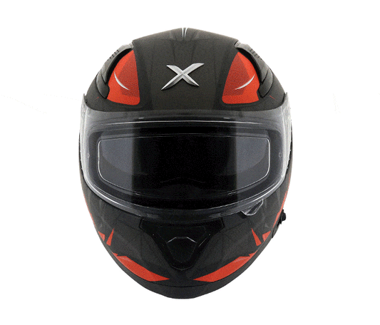 Destination Moto AXOR Apex Hunter Matt Black Red Helmet