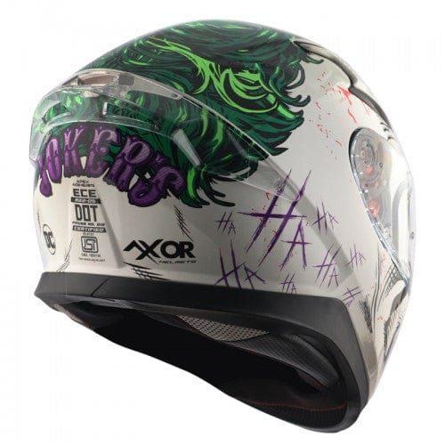 Destination Moto AXOR Apex Joker (Special Edition DC Comics) Gloss White Helmet