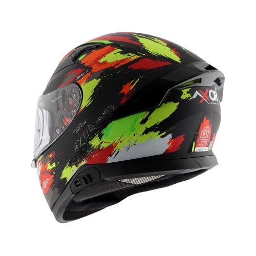 Axor Helmets Axor Apex Racer Gloss Black Neon Yellow Helmet
