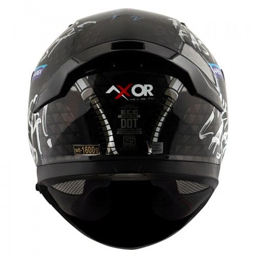 Axor Helmets Axor Apex Ride Fast Gloss Black Blue Helmet