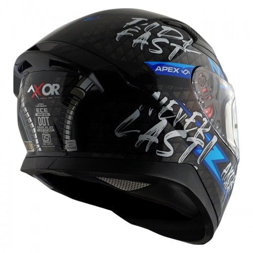 Axor Helmets Axor Apex Ride Fast Gloss Black Blue Helmet