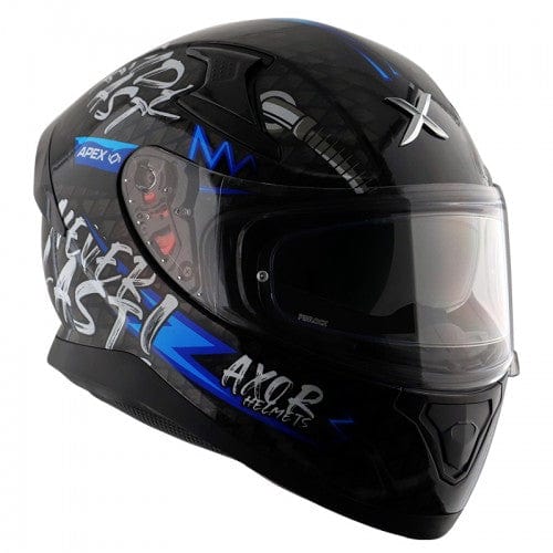 Axor Helmets Axor Apex Ride Fast Gloss Black Blue Helmet