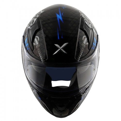 Axor Helmets Axor Apex Ride Fast Gloss Black Blue Helmet