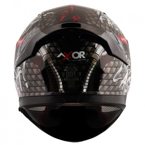 Axor Helmets Axor Apex Ride Fast Gloss Black Red Helmet