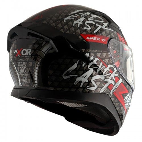 Axor Helmets Axor Apex Ride Fast Gloss Black Red Helmet