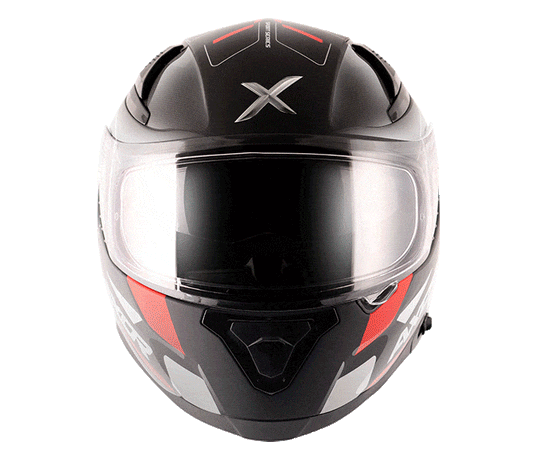 Destination Moto AXOR Apex Turbine Gloss Black Red Helmet