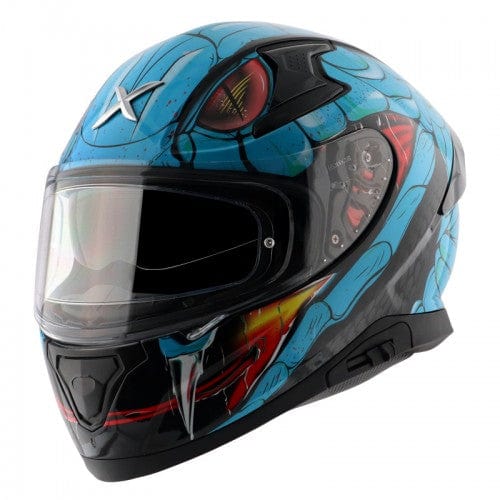 Axor Helmets Axor Apex Venomous Gloss Black Neon Blue Helmet