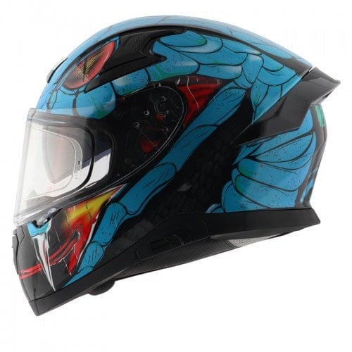 Axor Helmets Axor Apex Venomous Gloss Black Neon Blue Helmet