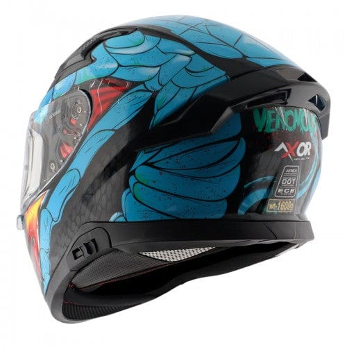 Axor Helmets Axor Apex Venomous Gloss Black Neon Blue Helmet