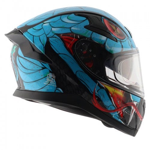 Axor Helmets Axor Apex Venomous Gloss Black Neon Blue Helmet