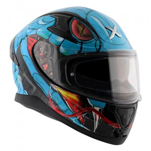 Axor Helmets Axor Apex Venomous Gloss Black Neon Blue Helmet