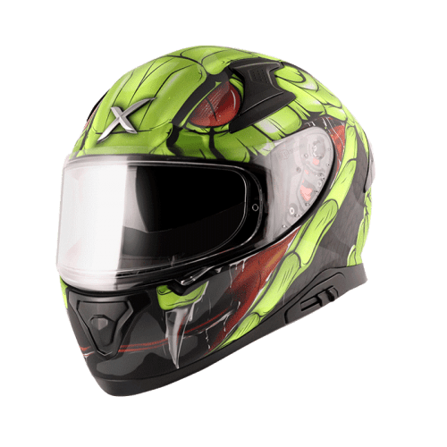 Axor Apex Venomous Gloss Black Neon Green - Destination Moto