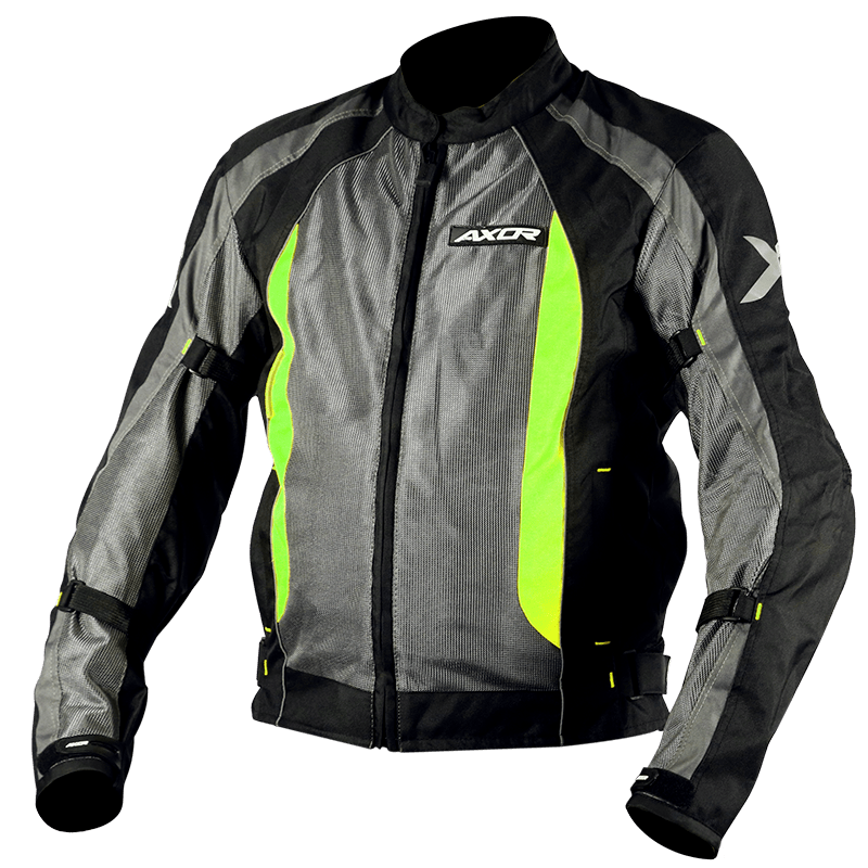 Destination Moto Axor Flow Riding Jacket (Grey Neon Green)