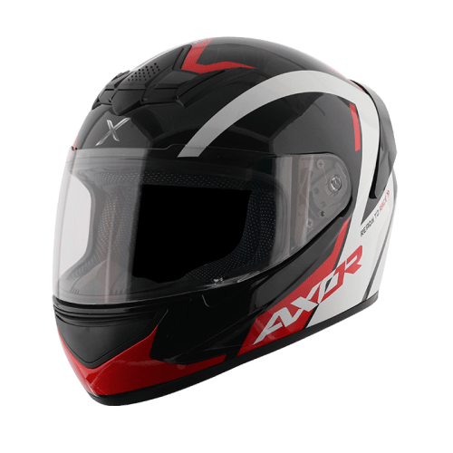 Destination Moto Axor Rage RTR Gloss Black Red Helmet