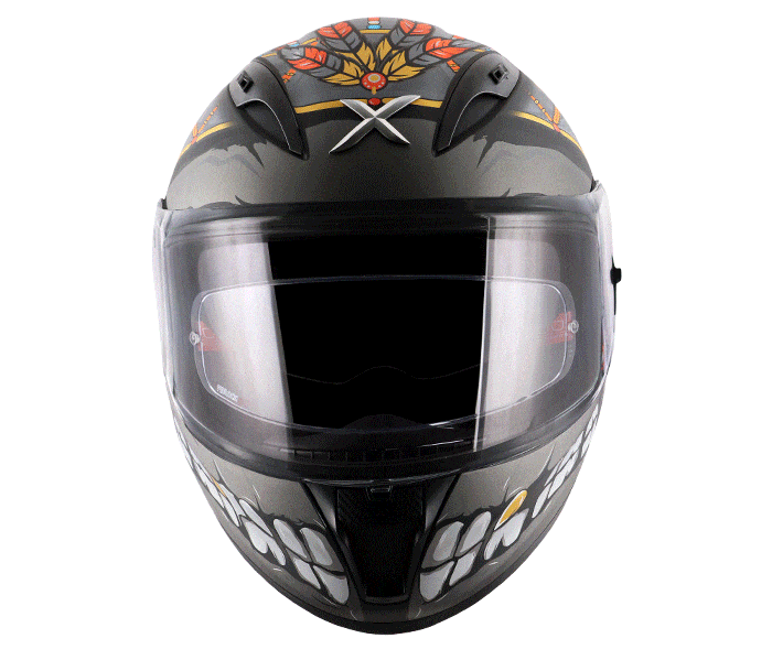 Destination Moto Axor STREET Freedom Gloss Black Orange Helmet