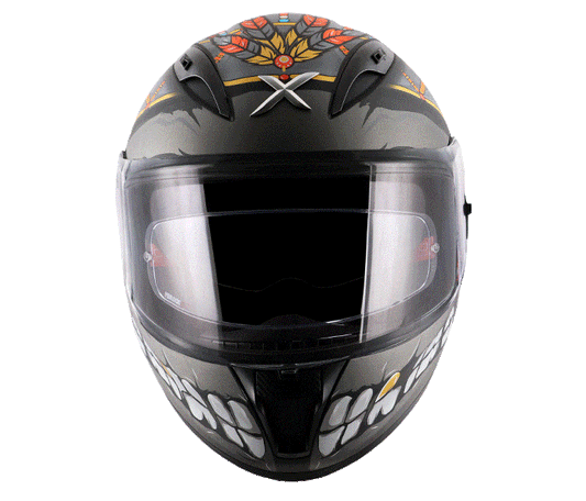 Destination Moto Axor STREET Freedom Gloss Black Orange Helmet