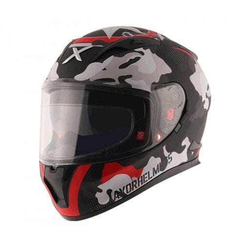 Destination Moto Axor STREET Gloss CAMO Black Red Helmet