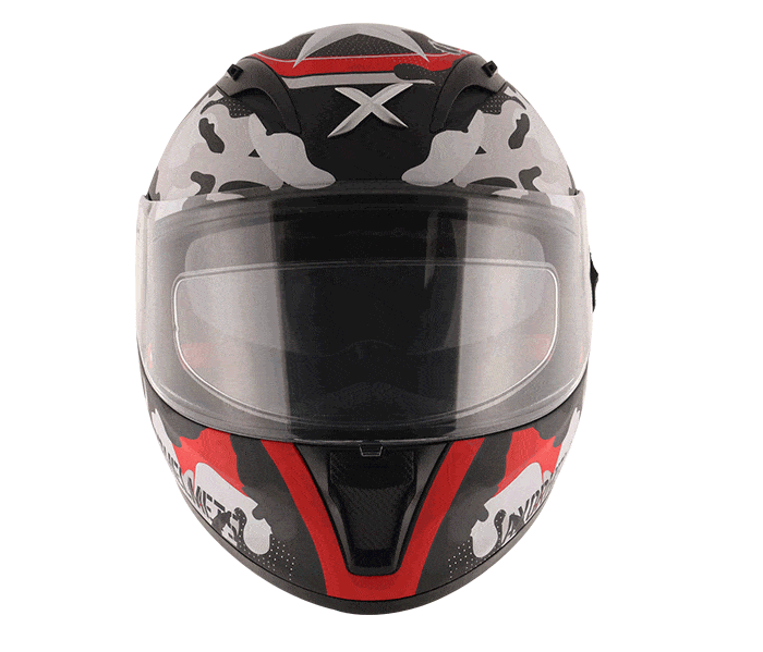 Destination Moto Axor STREET Gloss CAMO Black Red Helmet